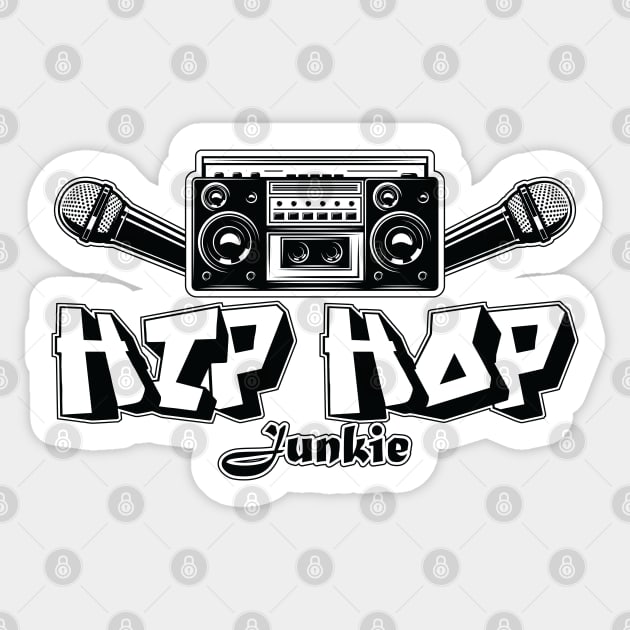 Hip Hop Junkie Sticker by Merch House